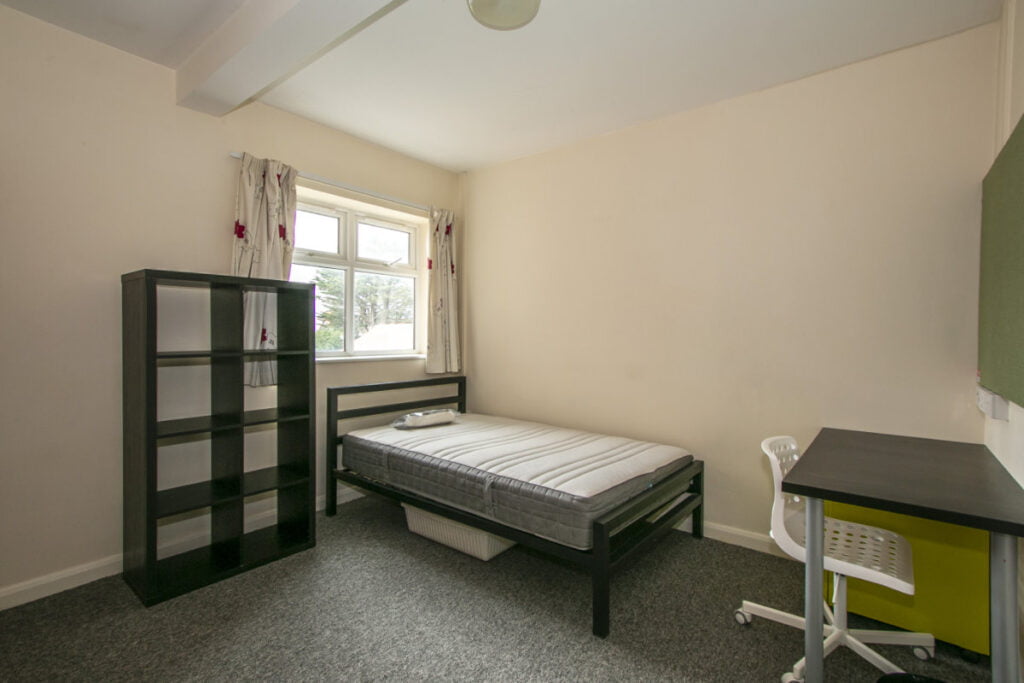 Typical ensuite room in Winton Halls student accommodation and flats